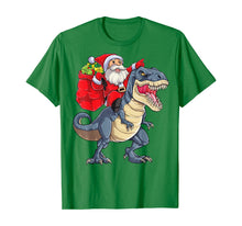 Load image into Gallery viewer, Santa Riding Dinosaur T rex Christmas Gifts Boys Men Xmas T-Shirt
