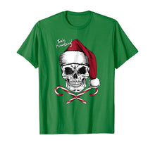 Load image into Gallery viewer, Skull Bah Humbug Christmas Funny Santa T shirt
