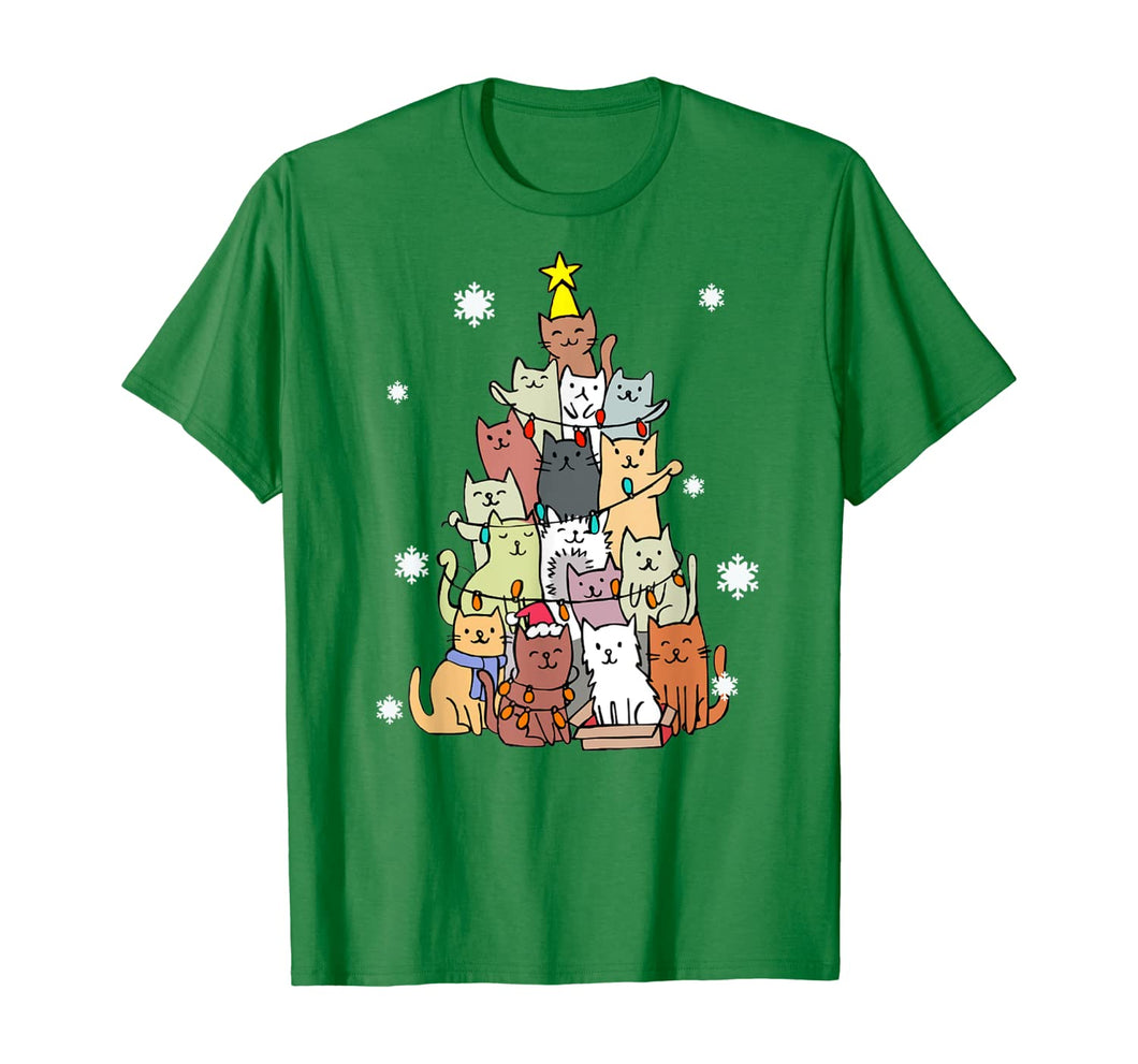 Ugly Christmas Sweater Cat Tree - Funny Xmas Cat Gift T-Shirt