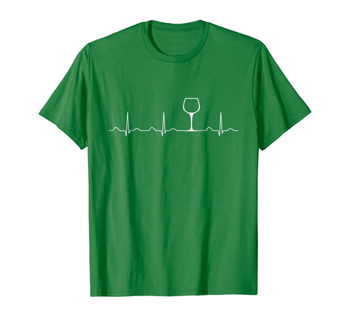 Wine Heartbeat Shirt ,Funny Cute Wine Glass Lover Gift