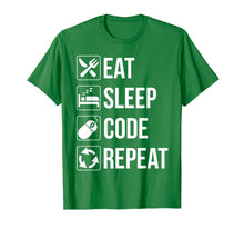Load image into Gallery viewer, Funny Eat Sleep Code Repeat TShirt Nerd Coding
