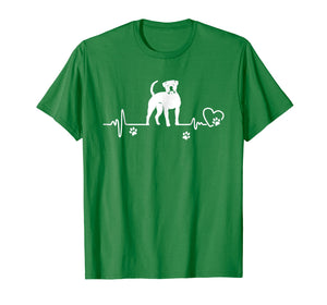 My American Bulldog always in my heart - heartbeat shirts