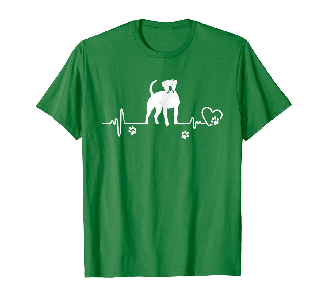 My American Bulldog always in my heart - heartbeat shirts