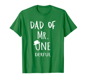 Mens Dad of MR. Onederful Wonderful Funny 1st birthday boy outfit