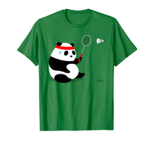 Load image into Gallery viewer, Badminton T-shirt: Panda Getting Sweaty

