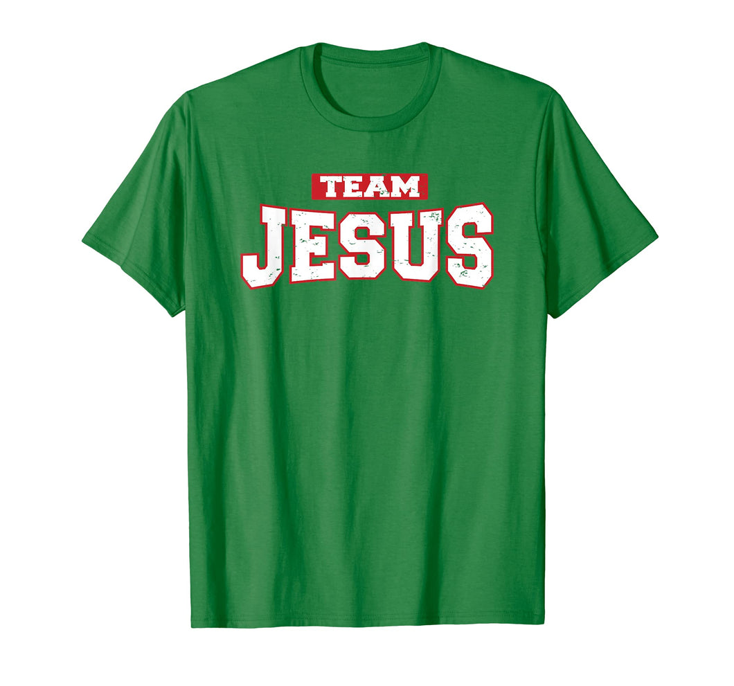 Team Jesus Weathered And Distressed Christian T-Shirt