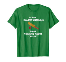 Load image into Gallery viewer, Cricket Game T-Shirt - Funny Listening - Bat

