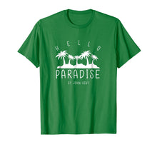 Load image into Gallery viewer, Hello Paradise Palm Tree St. John USVI Souvenir T-shirt
