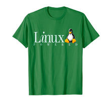 Load image into Gallery viewer, Linux Os T-Shirt Powered by Linux Penguin Tee-Shirt
