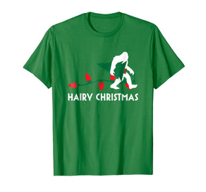 Bigfoot Hairy Christmas Tree Shirt Holiday Sasquatch Gift
