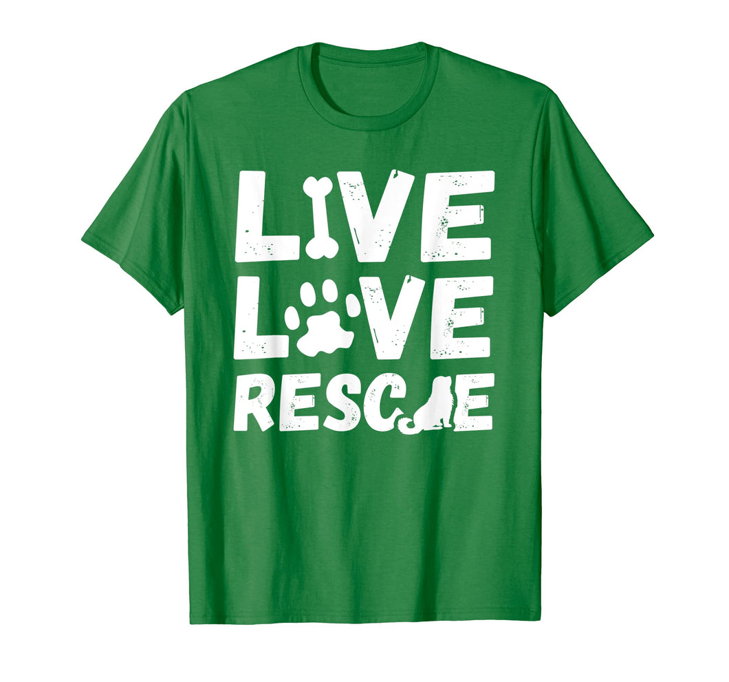 Live Love Rescue with a Paw TShirt Dog Lovers Shirt Gift
