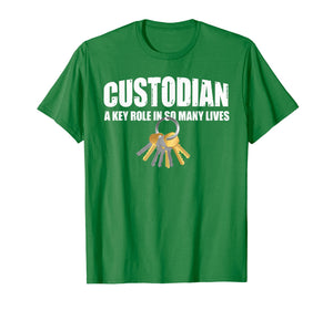 Fun Custodian Keys T Shirt, Janitor Appreciation Gift
