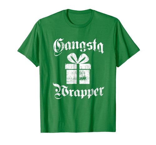 Gangsta Wrapper Funny Holiday Christmas Gift Rapper T-Shirt