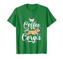 Load image into Gallery viewer, Coffee and Corgis T shirt Welsh Corgi Kids Boys Dog Lover
