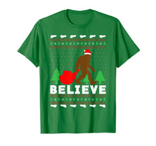 Load image into Gallery viewer, Christmas Believe Shirt FUNNY Bigfoot Ugly Xmas Sweater Tee

