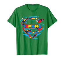 Load image into Gallery viewer, Kids Superhero Autism Awareness Tshirt Heart Autism Boy Girl
