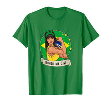 Load image into Gallery viewer, Brazil Girl T-shirt Brazilian Flag Brasil Gift
