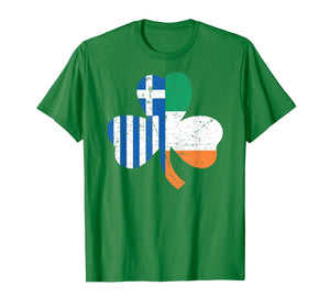 St. Patrick's Day Greek Flag Irish T-Shirt Greece Gift