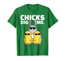 Load image into Gallery viewer, Chicks Dig Me Tshirt Easter Bunny Shirt for Boys Men Dads
