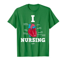 Load image into Gallery viewer, I Love Nursing Anatomical Heart Nurse Funny Nurse T Shirt
