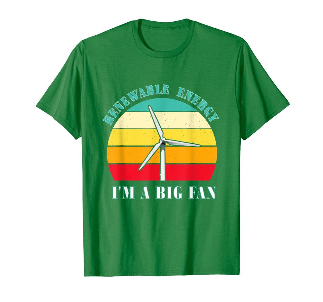 Vintage Earth Day Renewable Energy I'm A Big Fan T-Shirt
