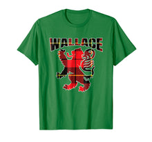 Load image into Gallery viewer, Wallace Clan Kilt Tartan T-Shirt Lion Namesake Modern Tee
