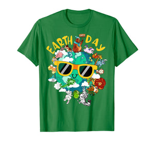 Earth day shirt Kids Women Men Nature Animal sunglasses Gift