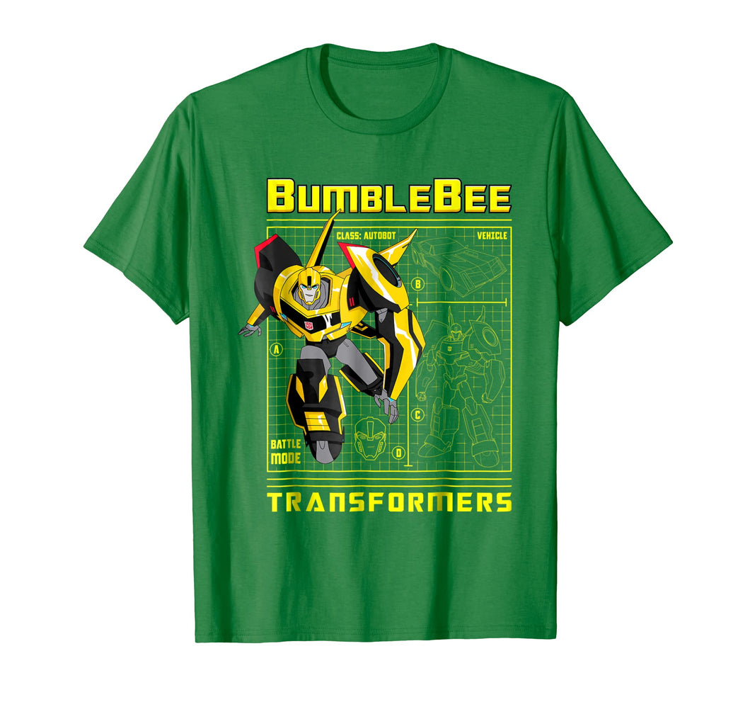 Transformer Bumble Bee Battle Mode Blueprint T-Shirt