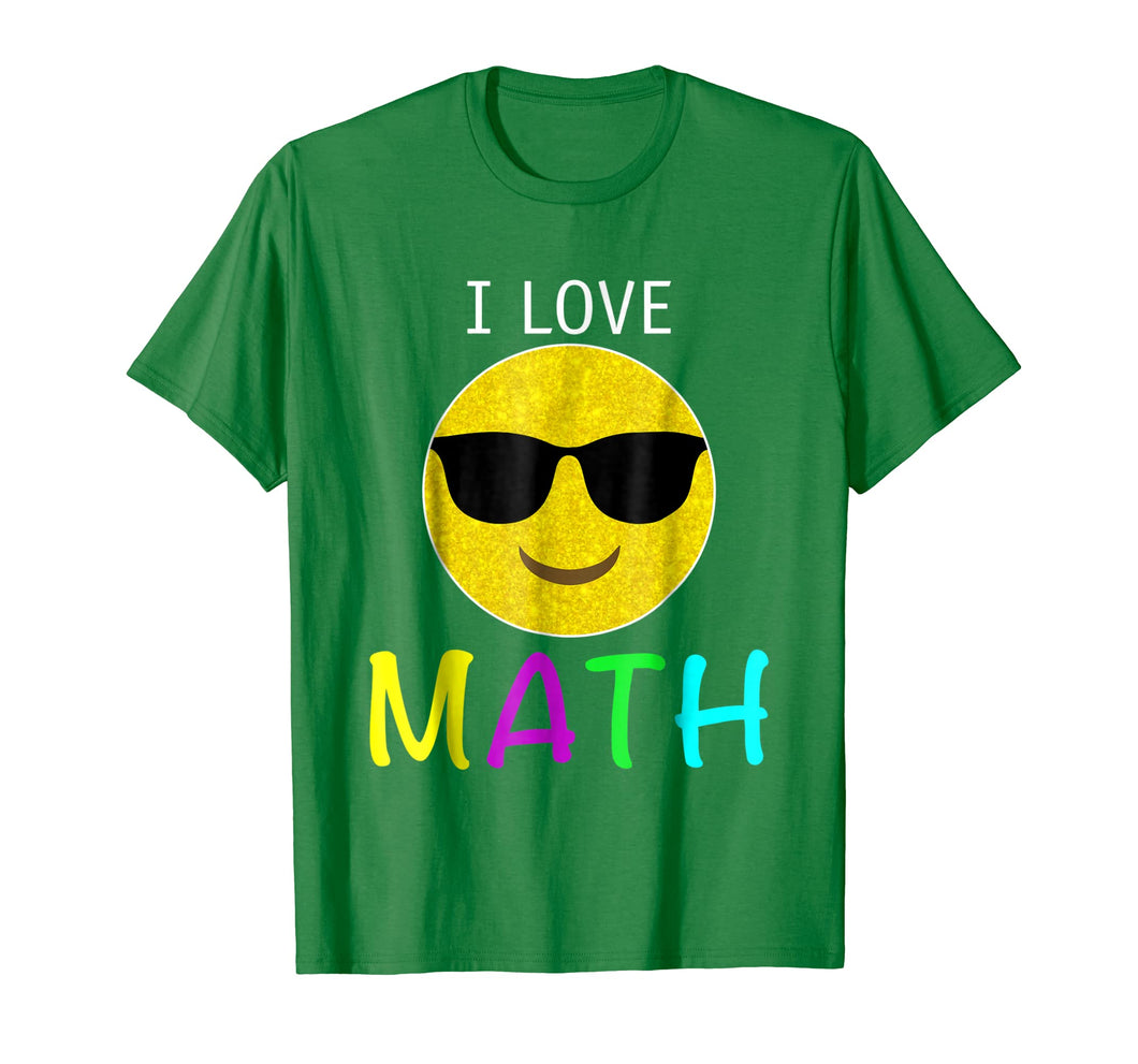 I LOVE MATH TSHIRT FOR TEACHERS EMOJI HEARTS LOVE