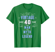 Load image into Gallery viewer, Mens Vintage 40th birthday tshirt for him aged 40 years old tee
