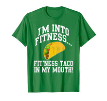 Load image into Gallery viewer, Funny Taco in My Mouth Gym Sarcastic Fitness Taco Tuesday T-Shirt
