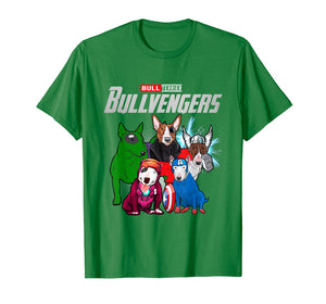 Funny Bull Terrier Dog Lover Gift Bullvengers For Women Men T-Shirt