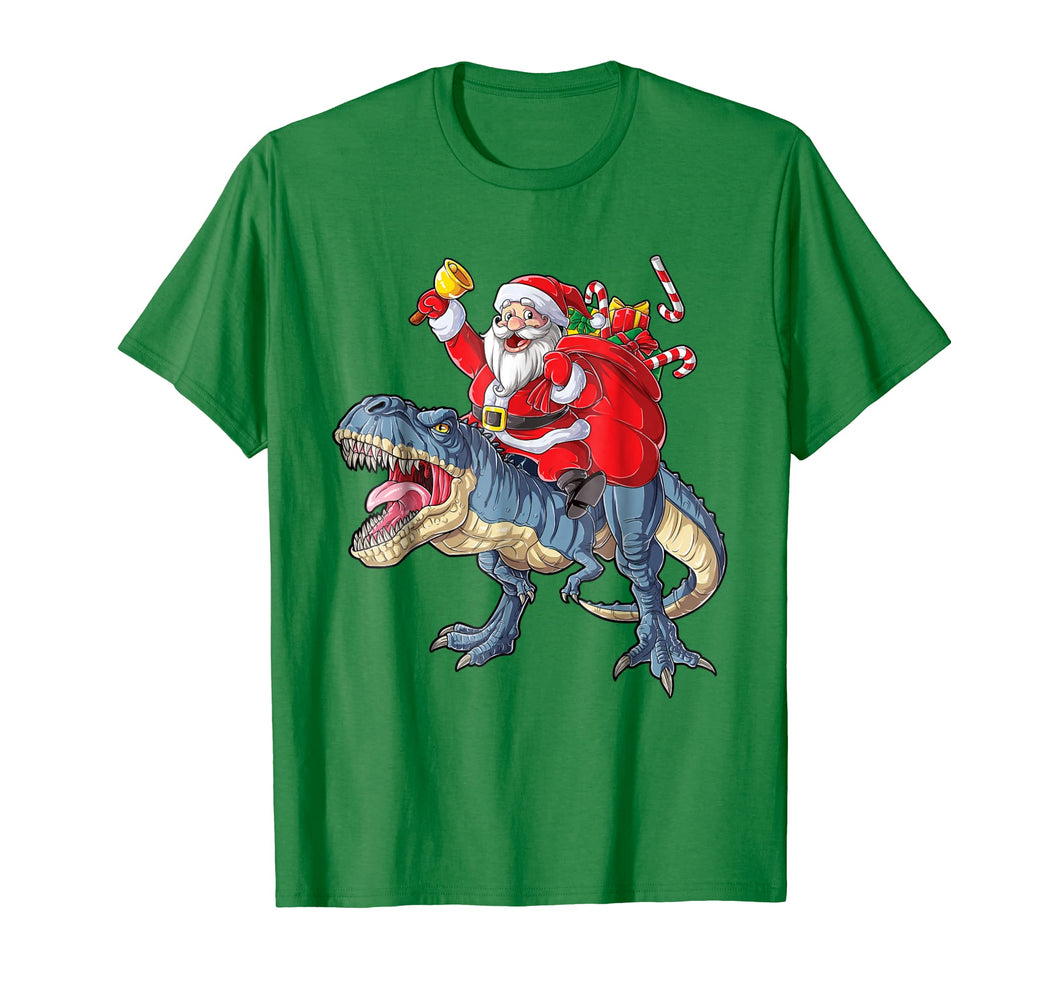 Dinosaur Christmas Shirt Boys Santa T rex Kids Xmas Gifts