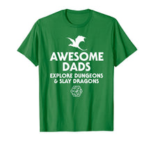 Load image into Gallery viewer, Mens Awesome Dads Explore Dungeons and Slay Dragons RPG Nerdy Dad T-Shirt-498169
