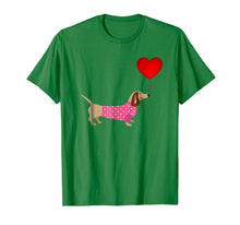 Load image into Gallery viewer, Valentines Weiner Daschund T-shirt Doxie in Dog Dress-1052127
