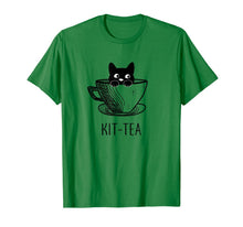 Load image into Gallery viewer, Cat Shirts: Kit-Tea Funny Cat Lover Gift, Cute Black Cat T-Shirt-159395
