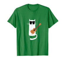 Load image into Gallery viewer, Funny Cat Wearing Sunglasses Playing Ukulele T-Shirt-866889
