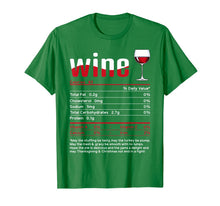 Load image into Gallery viewer, Wine Thanksgiving Food Nutrition Facts Matching Group gifts T-Shirt
