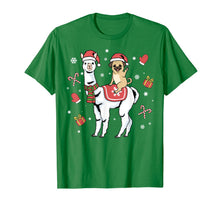 Load image into Gallery viewer, Christmas Pug Tshirt Llama Dog Merry Christmas Alpaca T-Shirt
