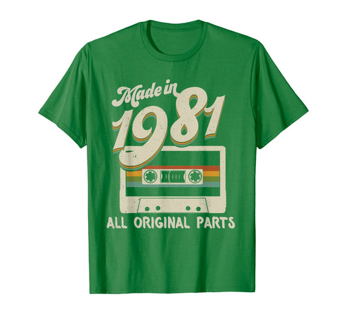 Vintage Made In 1981 39 Years Old Original Parts Birthday T-Shirt-301810