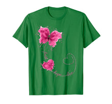 Load image into Gallery viewer, Faith Hope Love Breast Cancer Butterfly Flower Pink Ribbon T-Shirt
