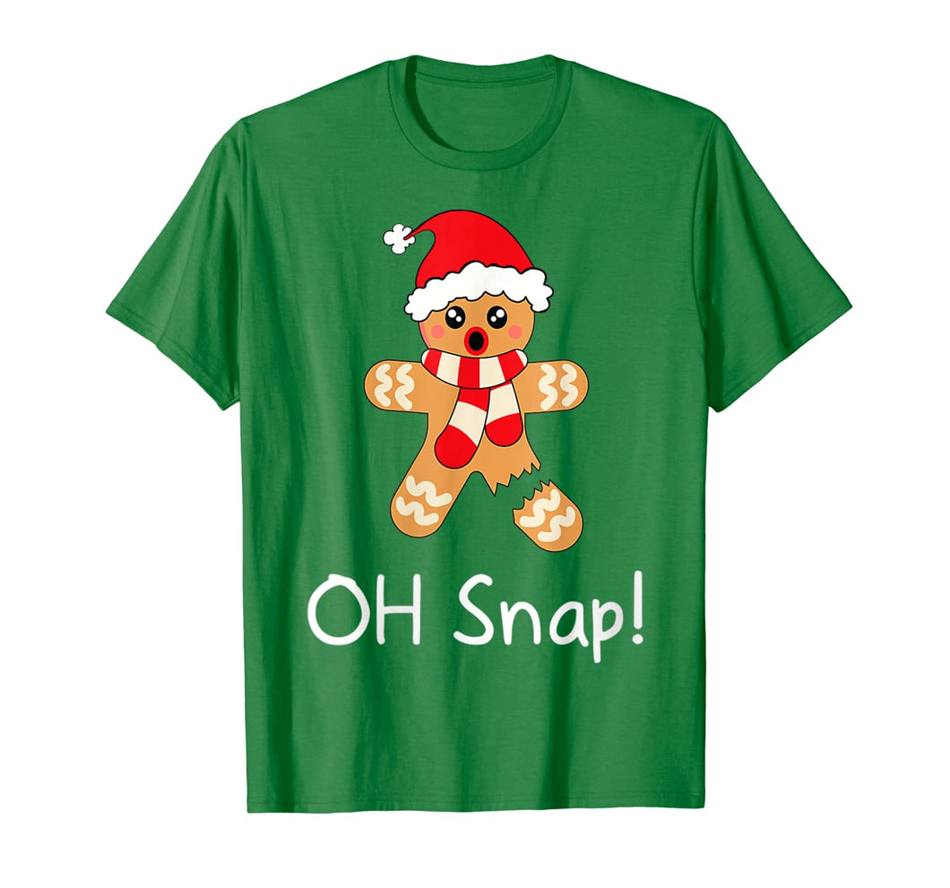Womens Gingerbread Man Gift Funny Cute Christmas Oh Snap T-Shirt