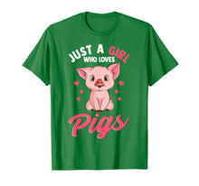 Load image into Gallery viewer, Just A Girl Who Loves Pigs Hog Lover Cute Farmer Gift Girls T-Shirt-451978
