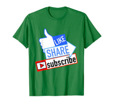 Load image into Gallery viewer, Social Media Like Share Subscribe T Shirt-457843

