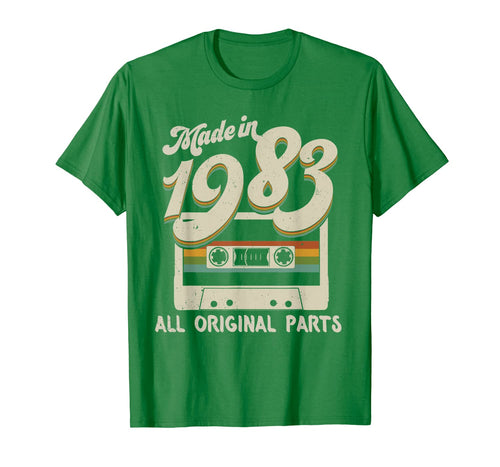 Vintage Made In 1983 37 Years Old Original Parts Birthday T-Shirt-453498