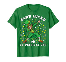 Load image into Gallery viewer, Born Lucky On St Patrick&#39;s Day Dabbing Leprechaun Birthday T-Shirt-711770
