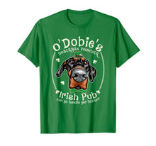 Load image into Gallery viewer, Funny Doberman Pinscher Dobie Shamrock Irish Pub Patrick T-Shirt-1095775
