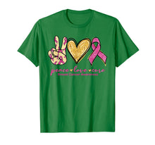 Load image into Gallery viewer, Peace Love Cure Pink Ribbon Breast Cancer Awareness Gift T-Shirt-582394
