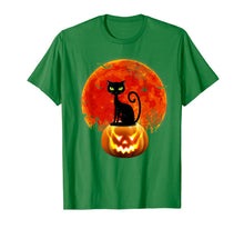 Load image into Gallery viewer, Black Cat Pumpkin Moon Halloween Costume Funny T-Shirt
