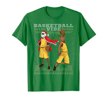 Load image into Gallery viewer, Basketball African American Santa Reindeer Ugly Christmas T-Shirt
